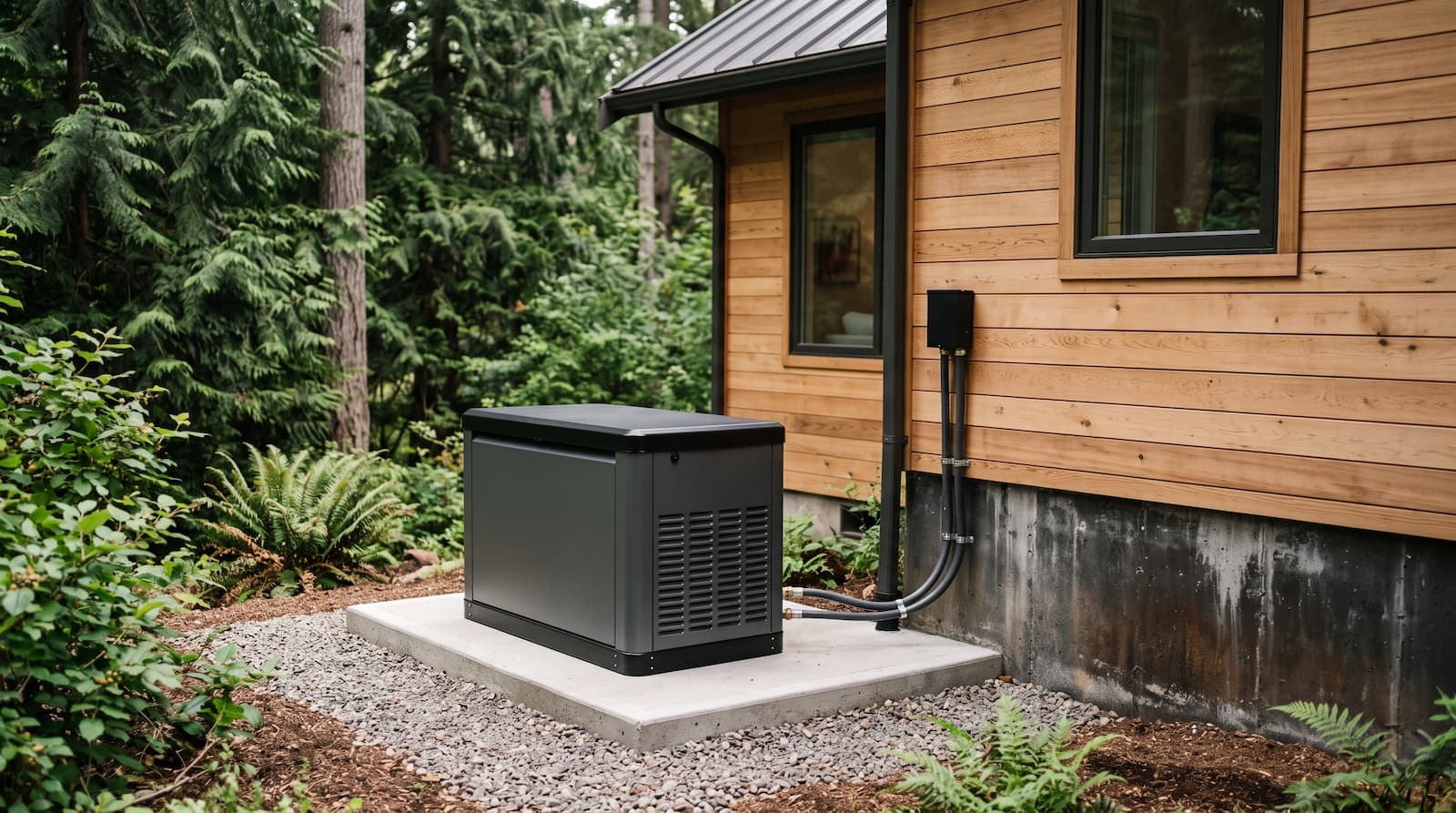 A well-kept Pacific Northwest craftsman home among evergreen trees